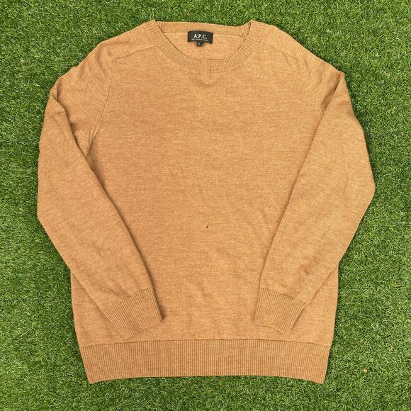 A.P.C. Men's Tan Wool Sweater - Picture 1 of 6